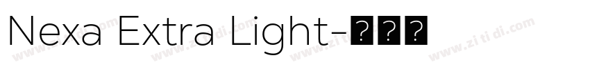 Nexa Extra Light字体转换